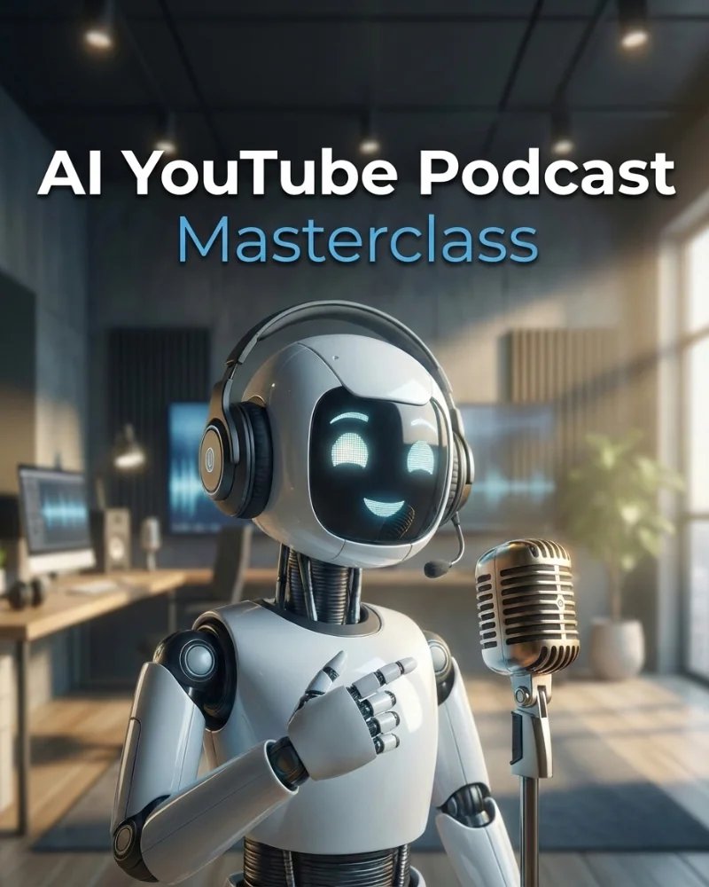 ปกคอร์ส AI YouTube Podcast Masterclass
