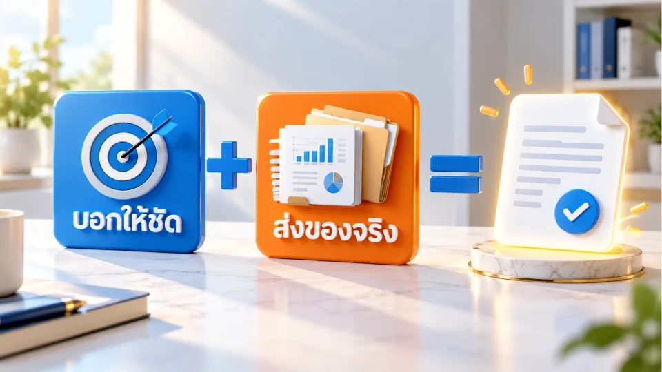 สูตรสั่งงาน AI บอกให้ชัดว่าอยากได้อะไร บวก ส่งของจริงให้ดู